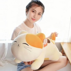Chat Peluche Jouet Animal Créatif Kawaii Chat Doux Bureau Oreiller Sommeil Oreiller Cadeau Poupée Enfants Anniversaire Cadeau