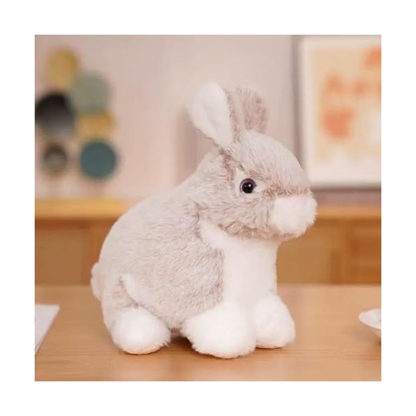 Réaliste Lapin à Fourrure Jouets en Peluche Animaux en Peluche Dessin animé Mignon Peluche poupée Jouets Maison Voiture décor