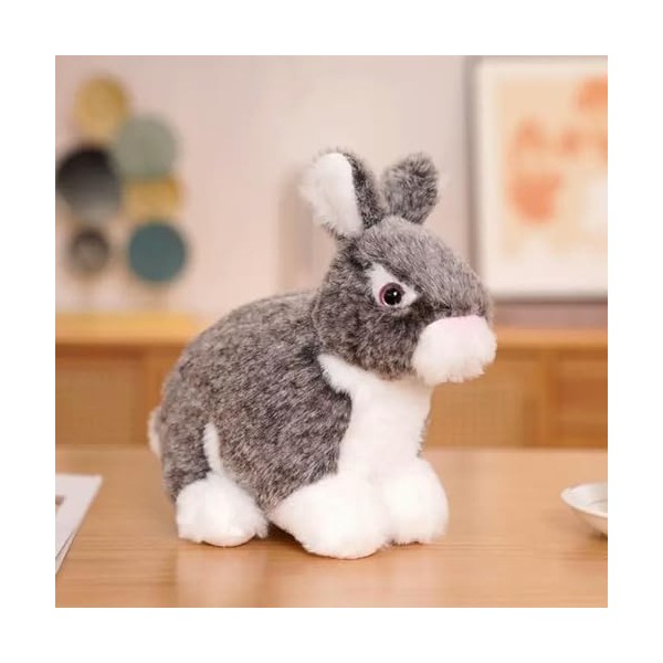 Réaliste Lapin à Fourrure Jouets en Peluche Animaux en Peluche Dessin animé Mignon Peluche poupée Jouets Maison Voiture décor