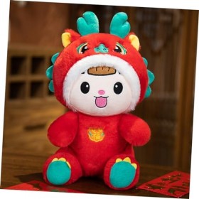Abaodam Figurine De Dragon Mignonne Mascotte en Peluche du Nouvel an Dragon en Peluche Poupée De Mascotte De Dragon Mascotte 
