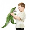Zappi Co T-Rex Vert Peluche pour Enfants Hauteur de 48-50 cm Collection danimaux de Safari Ours en Peluche Premier Enfan