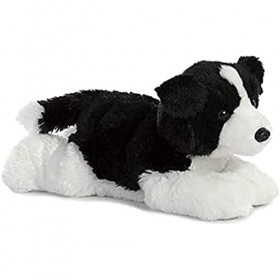Aurora, 31566, Flopsies Le Border Collie, 30cm, Peluche, Noir and Blanc