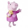 Peppa Pig Peppas Bedtime Lullabies Poupée chantante en Peluche avec Accessoire Ours en Peluche, 3 chansons, 3 Phrases, à par