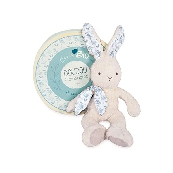 Doudou et Compagnie - Doudou Chien - Doudou Bio - Bleu - 22 cm - DOUDOU BOTANIC BIO - DC3964