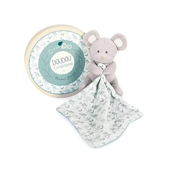 Doudou et Compagnie - Doudou Chien - Doudou Bio - Bleu - 22 cm - DOUDOU BOTANIC BIO - DC3964