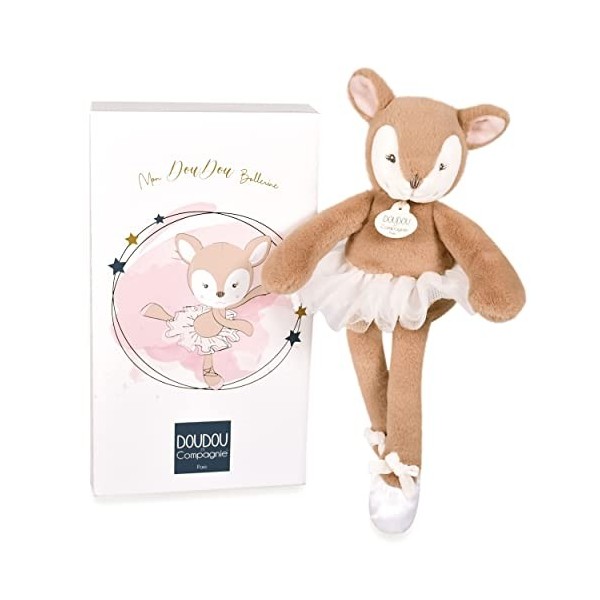 Doudou et Compagnie - Doudou Lapin - Lapin Tutu - Rose - 30 cm - MON DOUDOU BALLERINE - DC3972