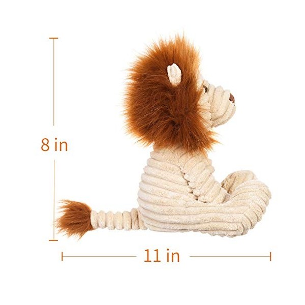 Apricot Lamb Peluche lion en velours côtelé - Idéale pour les enfants - 21,6 cm