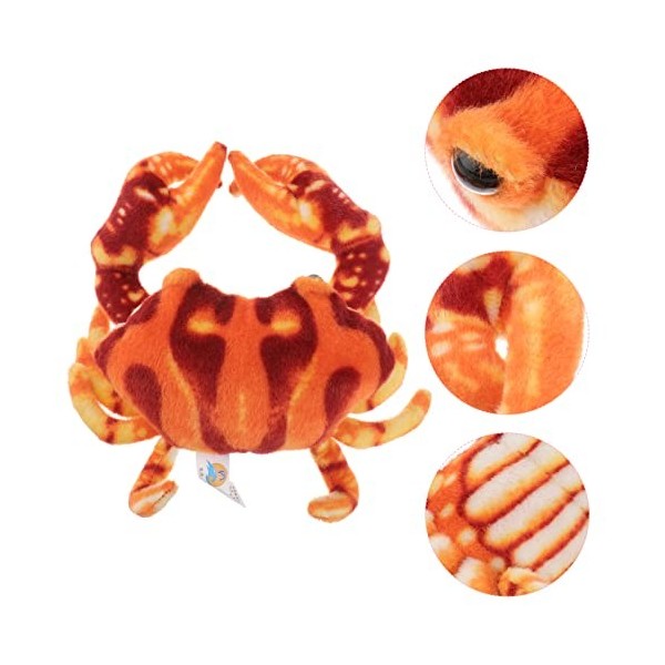 Toyvian Crabe Peluche Crabe Peluche Animal Peluche Faux Crabe Peluche