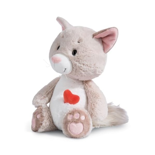 NICI Chat Love Duveteux 25cm Gris Douce et Durable, Mignonne Peluche à câliner, pour Jouer, pour Enfants et Adultes, Une Exce