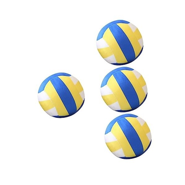 Sosoport Décoration 4Pcs Volley-Ball en Peluche Volley-Ball en Peluche en Peluche Ballon De Sport en Peluche Oreillers De Noë