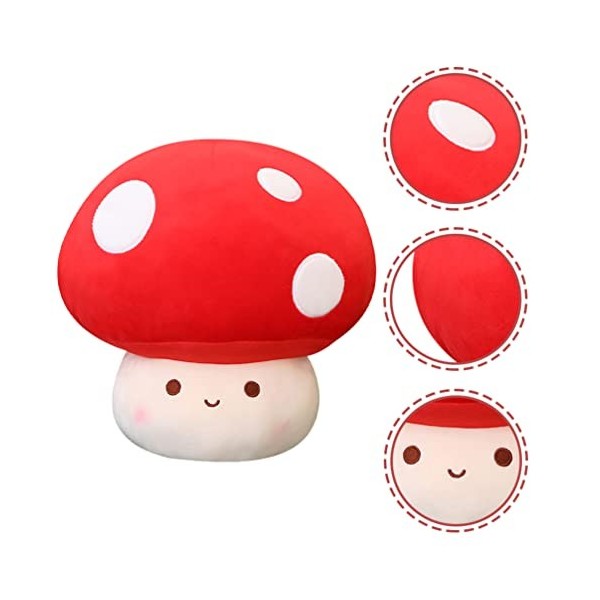 Zerodeko 1Pc Mignon Oreiller en Peluche De Champignon Jouet en Peluche Drôle De Champignon Adorable pour Cadeaux Danniversair