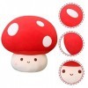 Zerodeko 1Pc Mignon Oreiller en Peluche De Champignon Jouet en Peluche Drôle De Champignon Adorable pour Cadeaux Danniversair