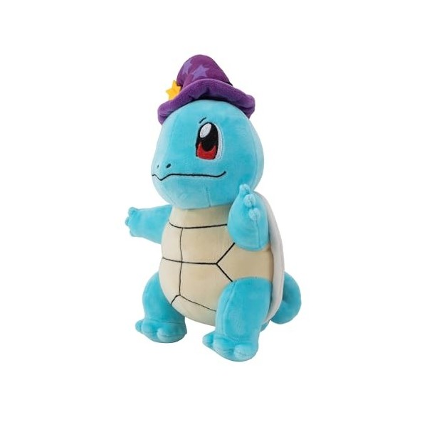 Pokémon PKW - Peluche saisonnière Halloween Squirtle avec Chapeau de sorcière - 20,3 cm - W4