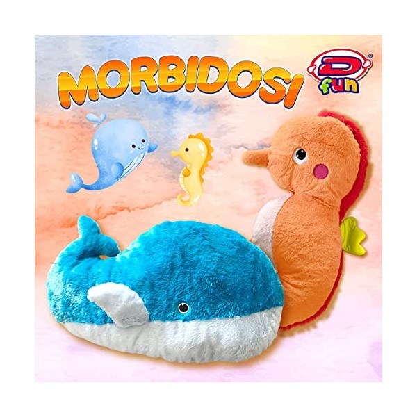 D-fun Morbidosi Baleine Peluche, 75 cm, Couleur Bleue, Extra Large, DIP76650