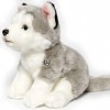 Husky Smilla Chien en peluche Malamute assis