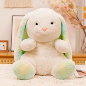 Kawaii Lapin coloré Peluche Jouets Peluche Animal à Longues Oreilles Lapin poupées Enfants Filles Oreiller Bons Cadeaux 30cm 