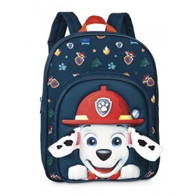 Fabrizio Paw Patrol Sac à dos pour garçons de 3 à 6 ans avec oreilles en peluche et sac pour crèche 31 x 24 x 13 cm Bleu 8 l 