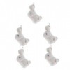 Toyvian 5 Pièces Lapin Poupée Porte-Clés en Peluche Pendentifs Mochila Para Niños Zodiaque Lapin Pendentif Moelleux Lapin Jou