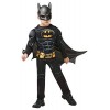 RUBIES - DC officiel - BATMAN - Déguisement luxe enfant édition Batman 80 ans - Taille 5-6 ans - Costume avec combinaison mat