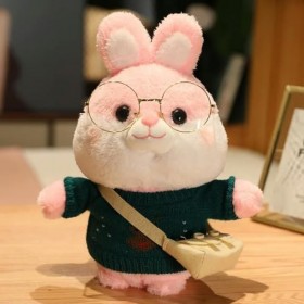 GagaLu Dessin Animé Mignon Lapin en Peluche Peluche Mignon Animal Lapin Poupée Oreiller Doux Cadeau D’Anniversaire pour Enfan
