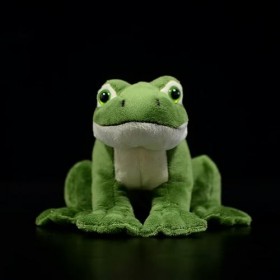 KiLoom Nouvelle Grenouille Verte Vie Réelle Jouet en Peluche Simulation Grenouilles Assises en Peluche Doux Mini Animal Poupé