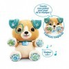 VTech - Nougat, Mon Ami Pattes Magiques, Peluche Bébé Sensorielle et Musicale, Chien Interactif, Doudou Personnalisé avec Pré