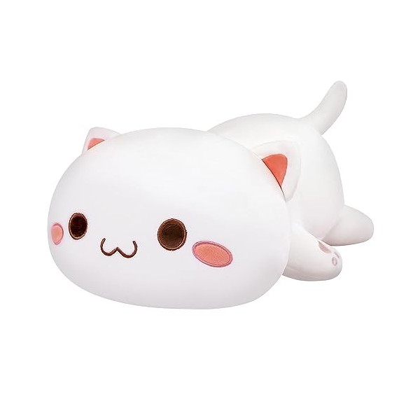 Fiotha Doux Adorable Chaton Oreiller en Peluche,40 cm Peluche Oreiller Coussin d‘Animaux pour Enfant,Peluche Kawaii Chat Orei