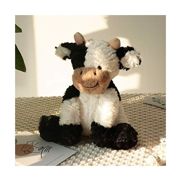 Hopearl Adorable jouet en forme de vache en peluche - En forme de vache - Doux - Cadeau danniversaire - Pour garçon et fille