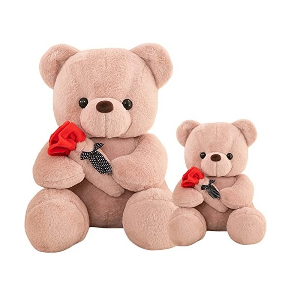 Kekeso Animaux en Peluche Ours Teddy, Peluche Ours Teddy avec Rose, Animaux en Peluche Ours de la Saint-Valentin, Cadeaux Dou