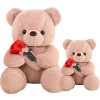 Kekeso Animaux en Peluche Ours Teddy, Peluche Ours Teddy avec Rose, Animaux en Peluche Ours de la Saint-Valentin, Cadeaux Dou