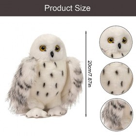 PIUMOJ Hibou Harry Peluche, Hibou Animal en Peluche Jouet, Potter Peluche de Enfants, Owl Plush Toy Cadeau pour Fans Enfants 