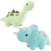 2pcs Dinosaures Jouet en Peluche, 30/50cm Mignonne Animale en Peluche de Dinosaure, Doux Dino Plushie PoupéE, Cadeaux pour Le