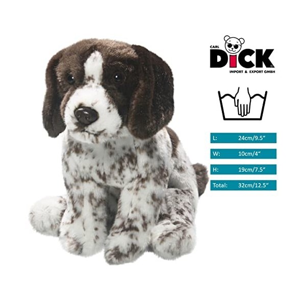 Carl Dick Peluche Chien de Chasse, Pointer Anglais 24cm 2674