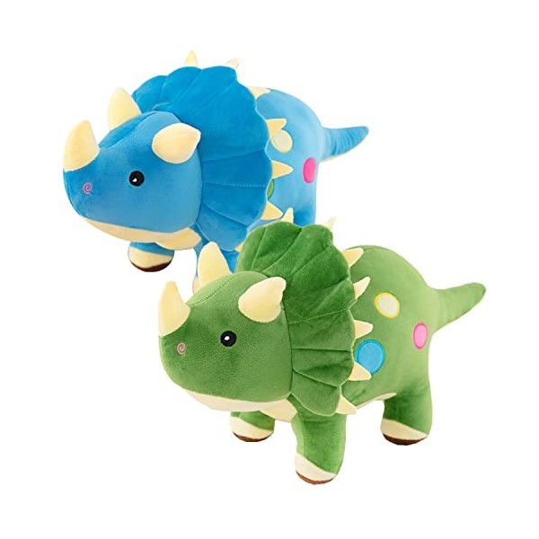 Liuer 2PCS Peluche Dinosaure en Peluche Poupée 3D Dessin Animé Peluche T-Rex Tyrannosaure Jouets en Peluche Dinosaures pour E