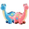 Liuer 2PCS Peluche Dinosaure en Peluche Poupée 3D Dessin Animé Peluche T-Rex Tyrannosaure Jouets en Peluche Dinosaures pour E