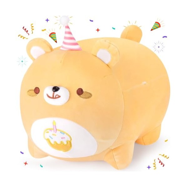 Peluche Renard Jouets en Peluche Kawaii Renard en Peluche Mignonne, Coussin Peluche Animaux Peluche Joufflu Oreiller Peluche 