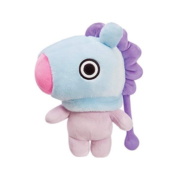 Coussin Peluche TATA BT21 Officiel – Personnage Doux Et Extensible, Bleu Et Rouge