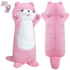 Gisqis Peluche Loutre de Mer Coussin Oreiller Peluche Doudou Loutre Kawaii Otter Plush Pillow Longue Peluche Enfant Noir Cade