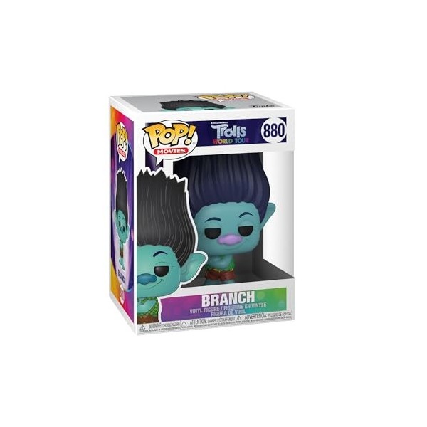 Funko Pop! Movies: Trolls World Tour-Branch - 1 Chance sur 6 Davoir Une Variante Rare Chase - Styles May Vary - Les Trolls