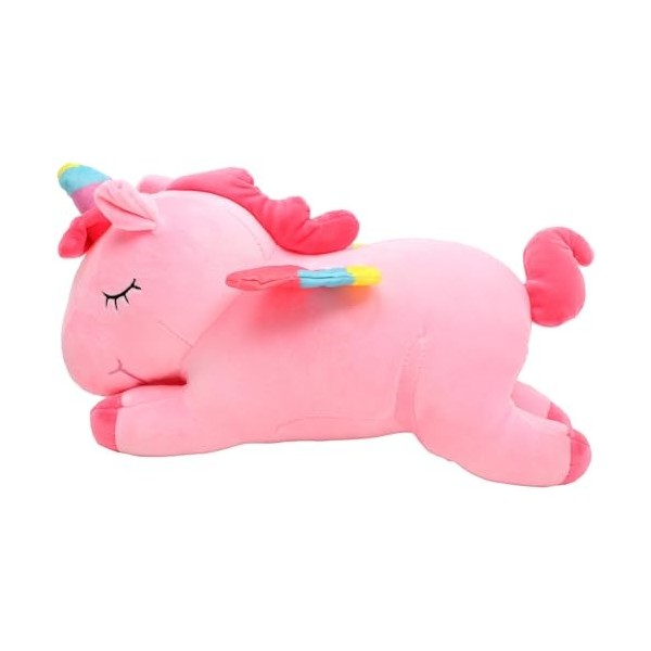 Abaodam Licorne Peluche Licorne Peluche Jouet Licorne Oreiller Doux Licorne Peluche avec Ailes Arc-en-Ciel pour Enfants Fille