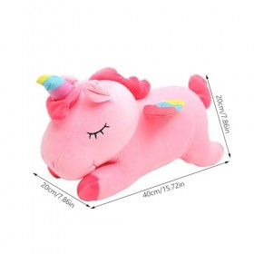 Abaodam Licorne Peluche Licorne Peluche Jouet Licorne Oreiller Doux Licorne Peluche avec Ailes Arc-en-Ciel pour Enfants Fille