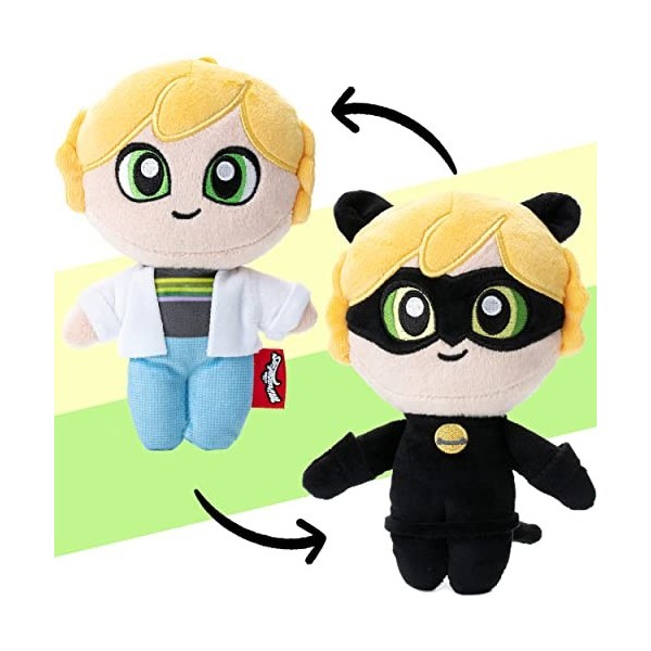 Miraculous Ladybug Porte-clés en peluche double face 10 cm
