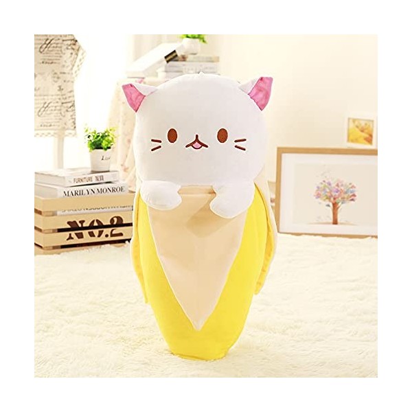 PECLO 30cm-60cm Creative Banana Cat Peluche Jouets en Peluche Mignon Chaton dans Fruit Pendentif Filles Cadeau Cadeau danniv