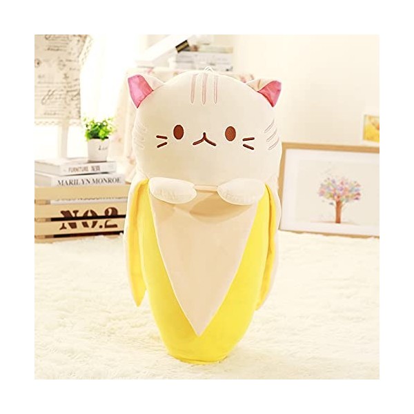 PECLO 30cm-60cm Creative Banana Cat Peluche Jouets en Peluche Mignon Chaton dans Fruit Pendentif Filles Cadeau Cadeau danniv