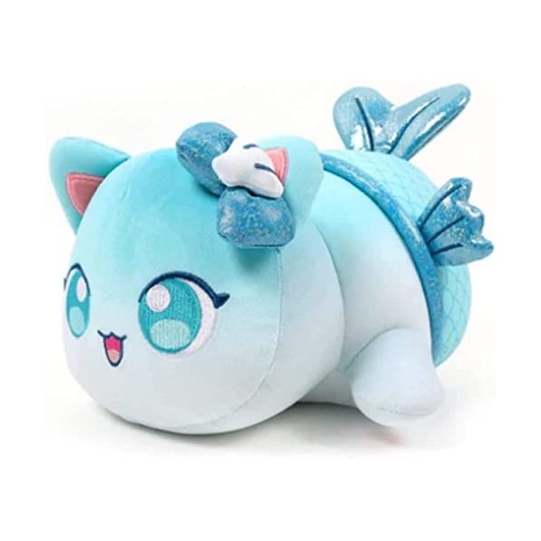 Jannity MeeMeows Peluche chat démoniaque, animal en peluche mignon de dessin animé, 100 % polyester, oreiller brodé 1 