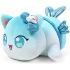 Jannity MeeMeows Peluche chat démoniaque, animal en peluche mignon de dessin animé, 100 % polyester, oreiller brodé 1 