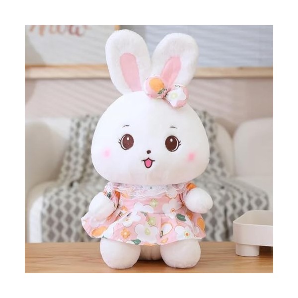 SaruEL Mignon Lapin en Peluche Jouet en Peluche Dessin Animé Animal Grande Oreille Lapin Poupée Peluche Coussin Kawaii Cadeau
