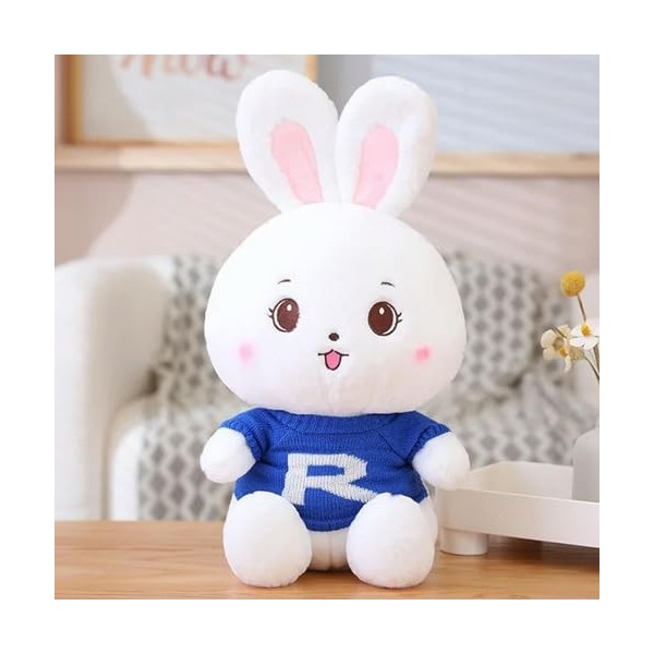 SaruEL Mignon Lapin en Peluche Jouet en Peluche Dessin Animé Animal Grande Oreille Lapin Poupée Peluche Coussin Kawaii Cadeau