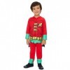 Warner Bros. DC Comics Justice League Robin Combinaison Enfant Zippé avec Manteau - Costume Carnival - Garçon 6-7 Ans 