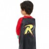 Warner Bros. DC Comics Justice League Robin Combinaison Enfant Zippé avec Manteau - Costume Carnival - Garçon 6-7 Ans 